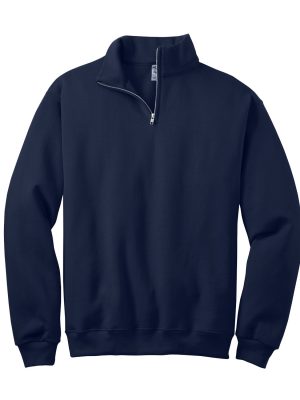 Quarter-Zip Cadet Collar Sweatshirt